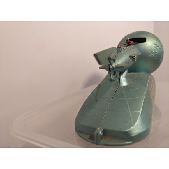 Vintage Strato Bank XU 232 Rocket to Moon Mechanical Coin Bank Federal Tulsa - Picture 10 of 12